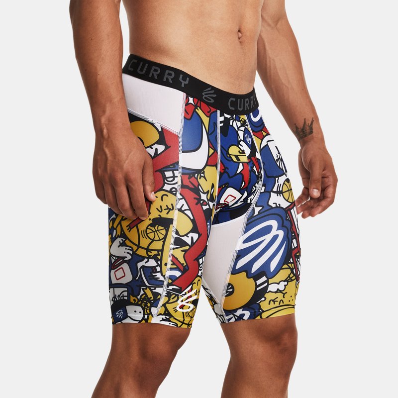 Under Armour Herenshorts Curry HeatGear® Printed Wit / Wit XXL